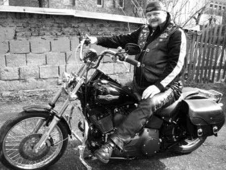 Frank Stephan auf Harley-Davidson